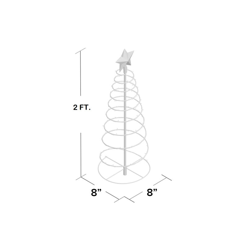 Touch of ECO Solar Powered LED Spiral Christmas Tree & Reviews Wayfair